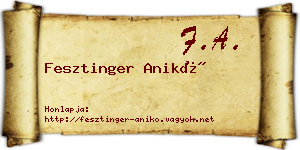 Fesztinger Anikó névjegykártya
